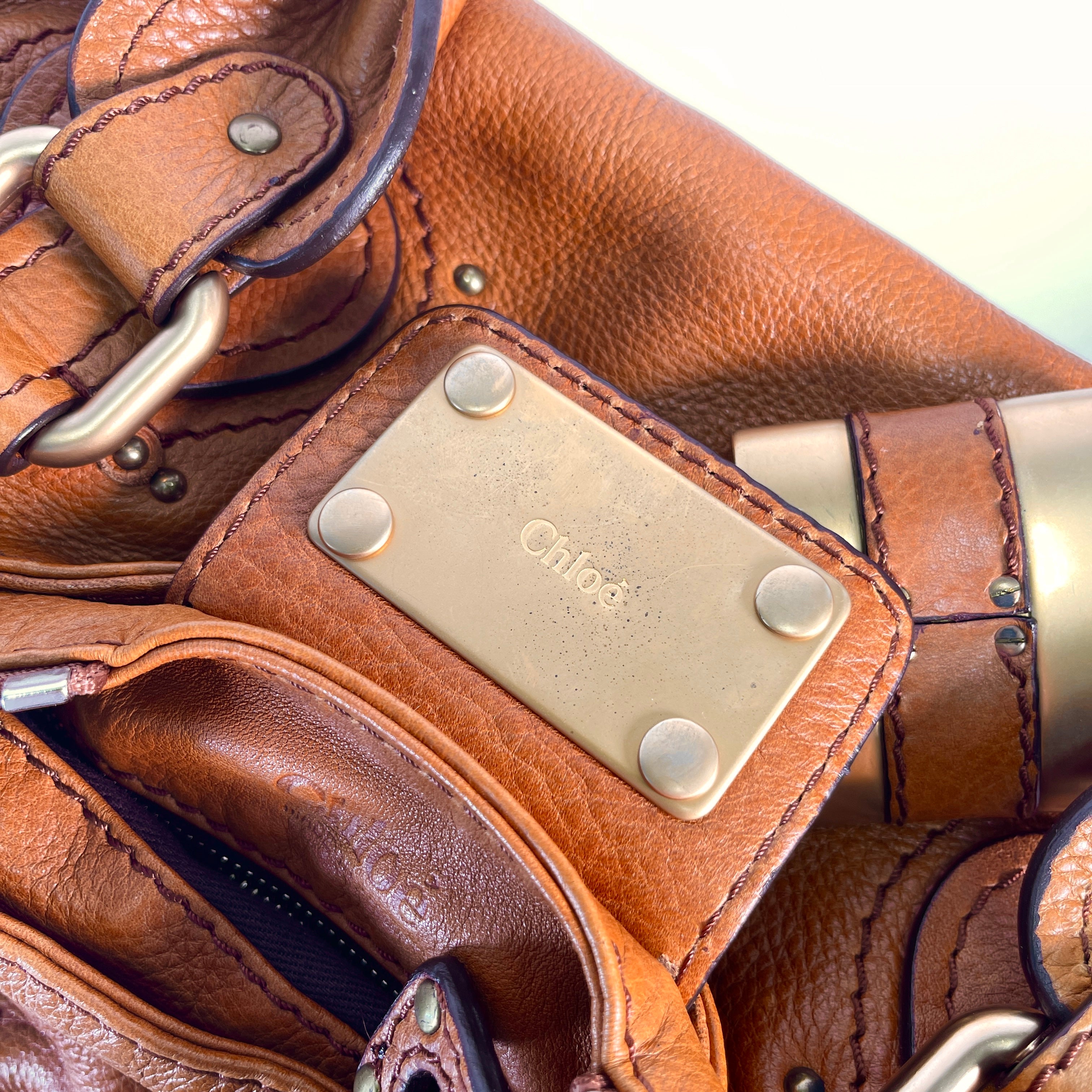 Chloe Paddington Camel Leather Bag