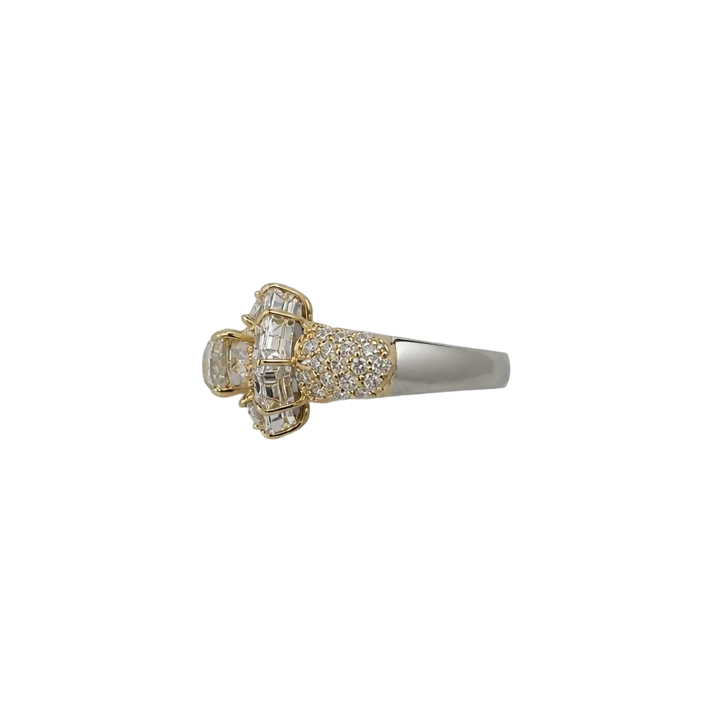 2607 secondhand Pt900/K18 D1.279ct/2.10ct Total 17.3ｇ