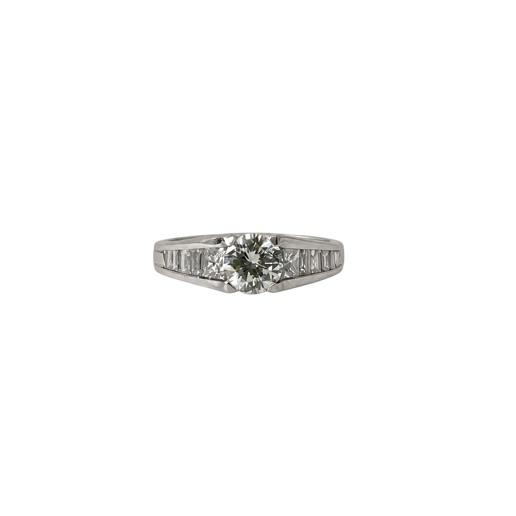 2607 secondhand Pt900 D1.025ct/0.82ct Total 8ｇ