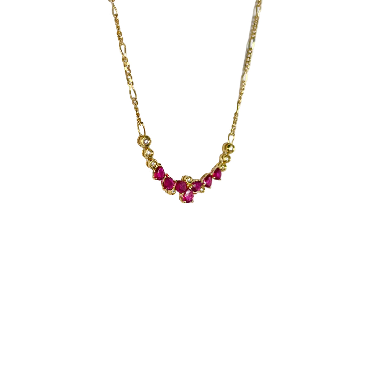 2602 K18 necklace ruby/7.5g 40cm