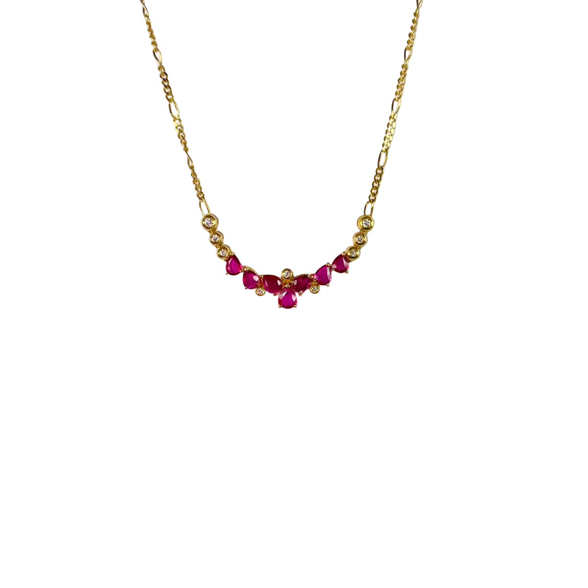 2602 K18 necklace ruby/7.5g 40cm