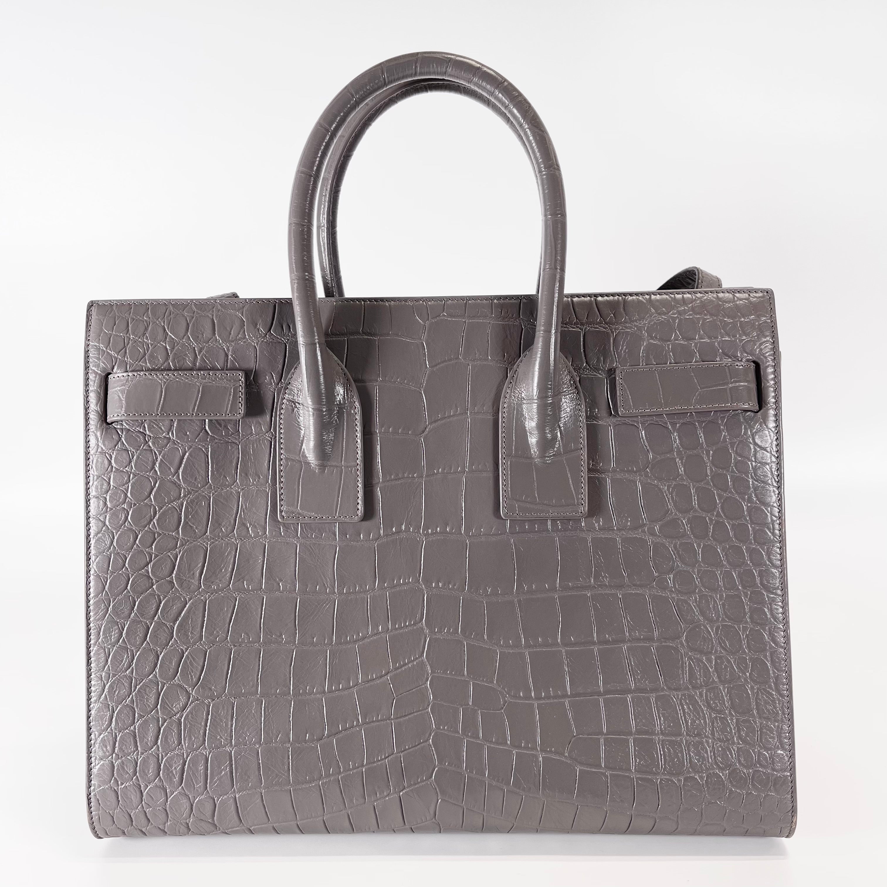 2602 secondhand SAINTLAURENT Sack Joules mini gray key ×2 Cadena shoulder strap CS30N