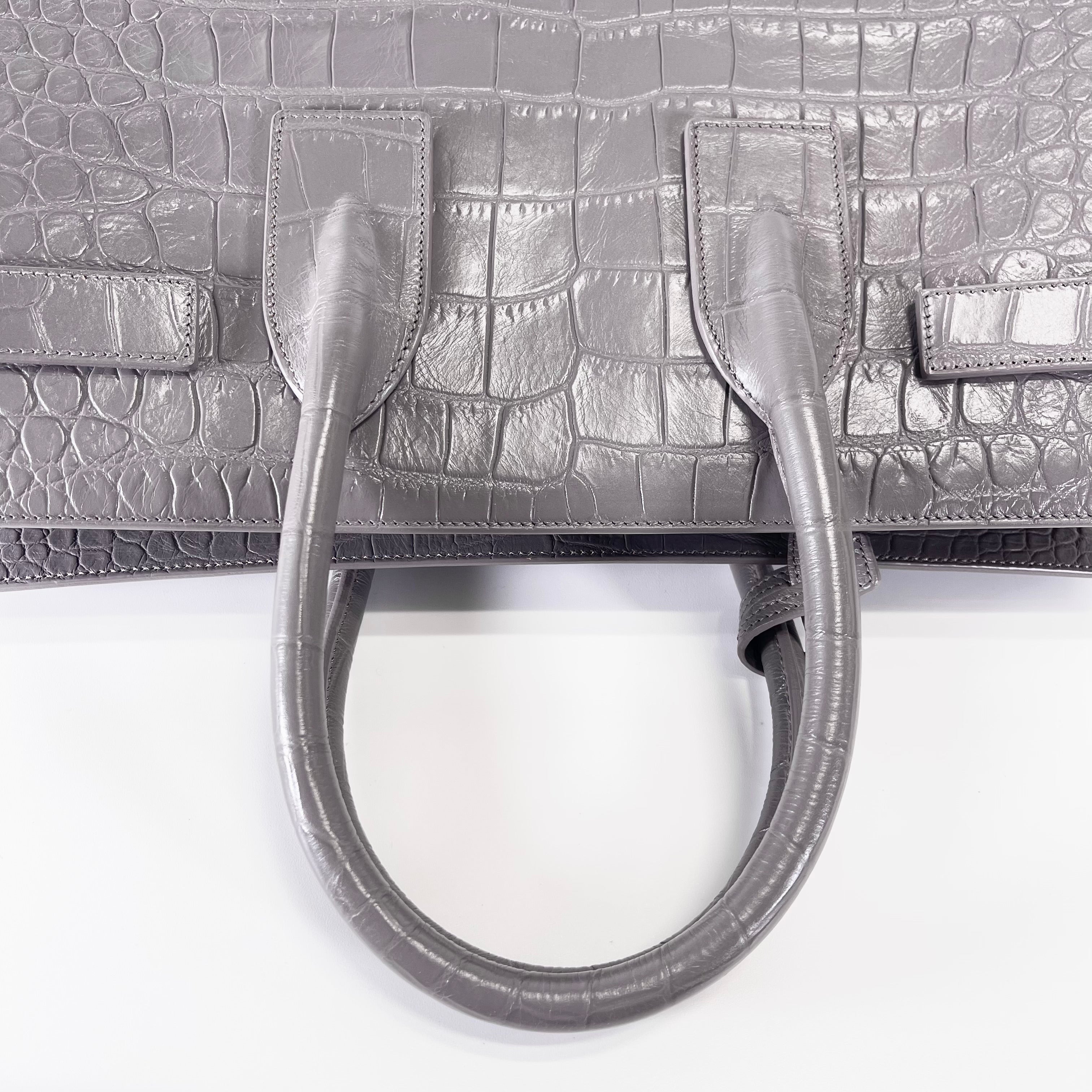 2602 secondhand SAINTLAURENT Sack Joules mini gray key ×2 Cadena shoulder strap CS30N