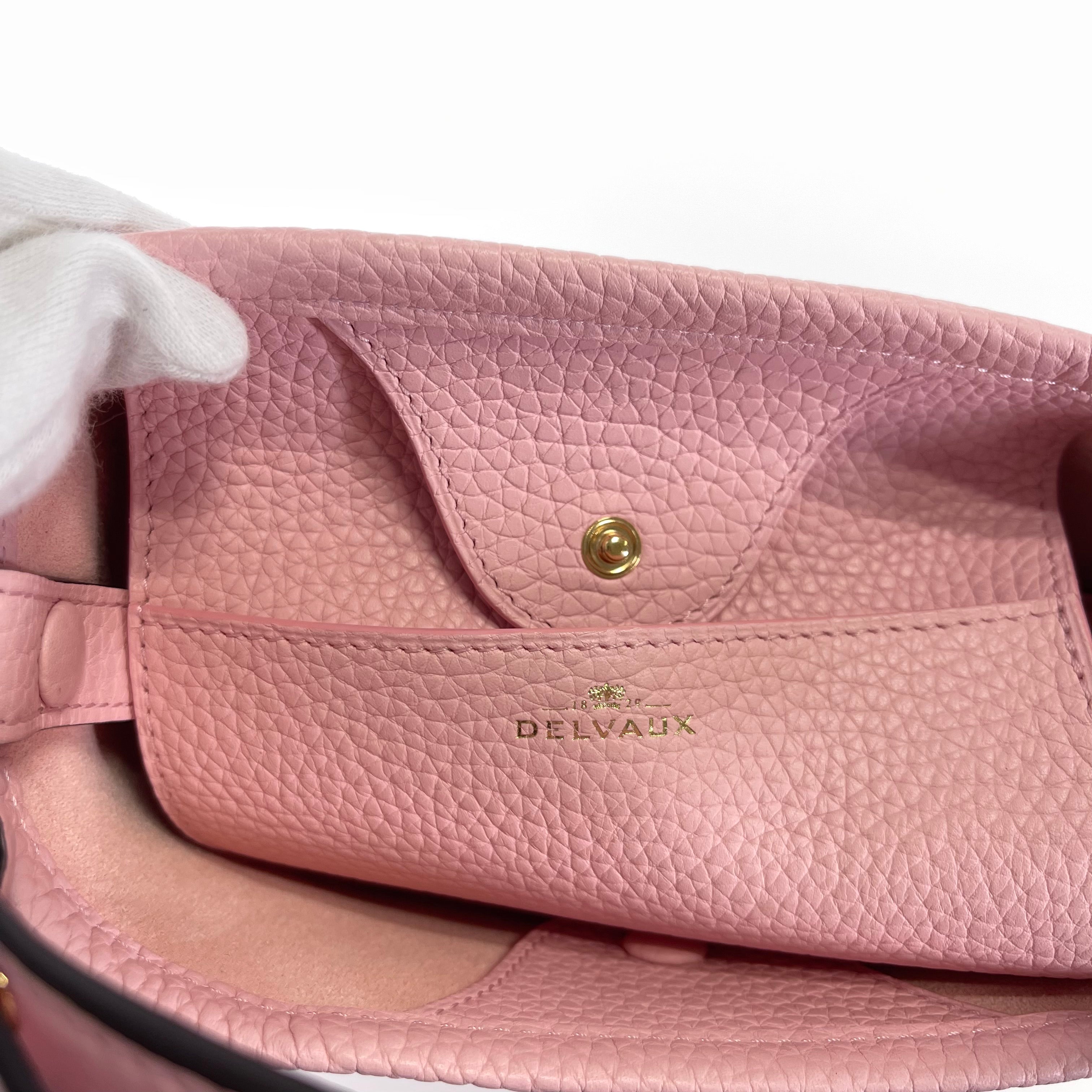 2512 secondhand  DELVAUX leather De bucket mini Bloom × ivory