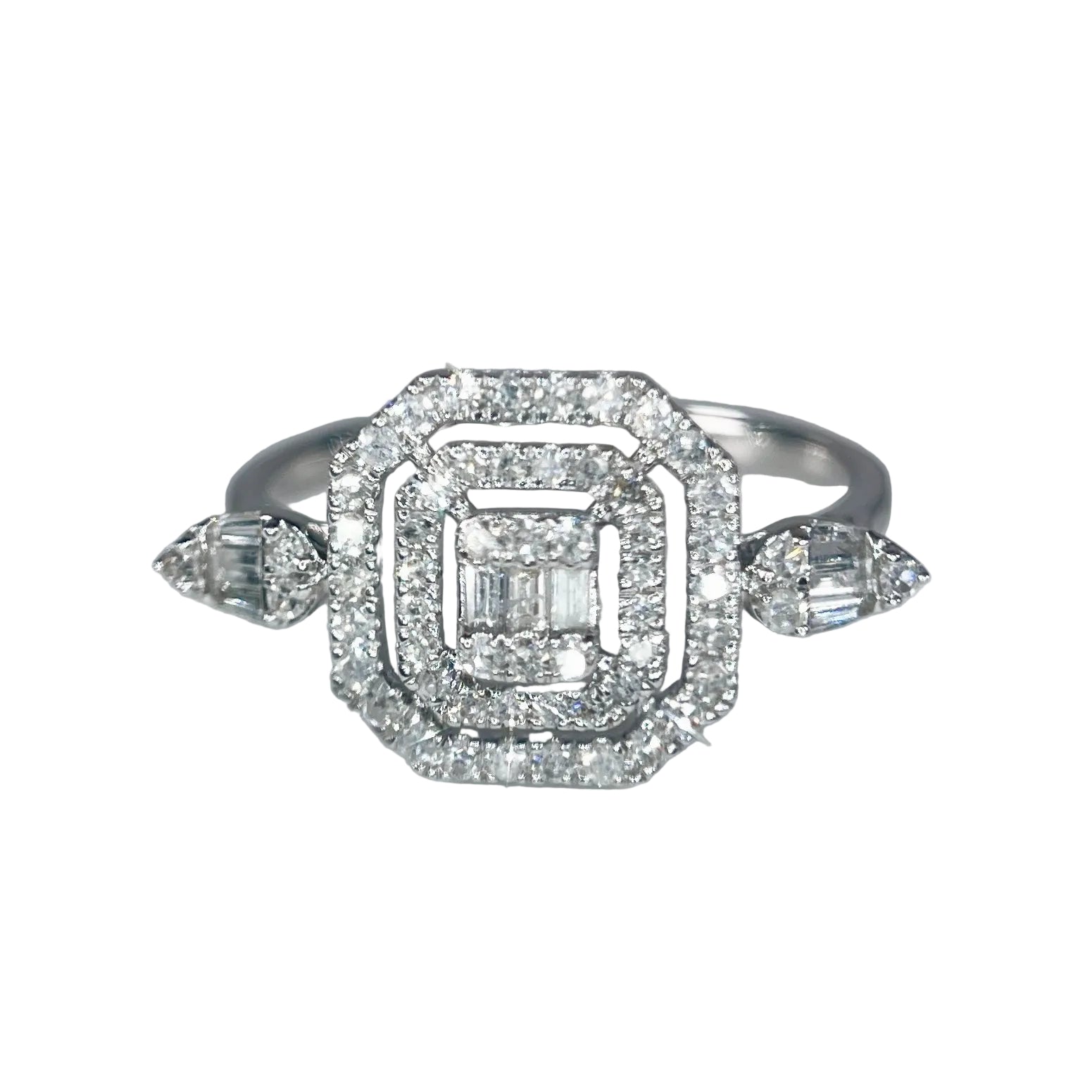 2604 K18WG Ring D0.45ct 2.85g