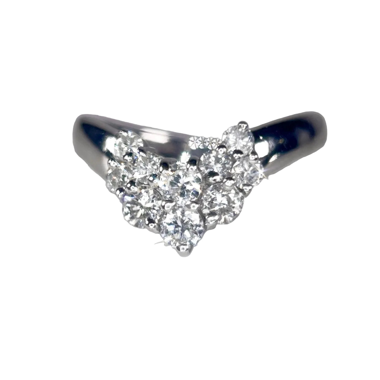 2604 Pt900 Ring D0.59ct 4.8g