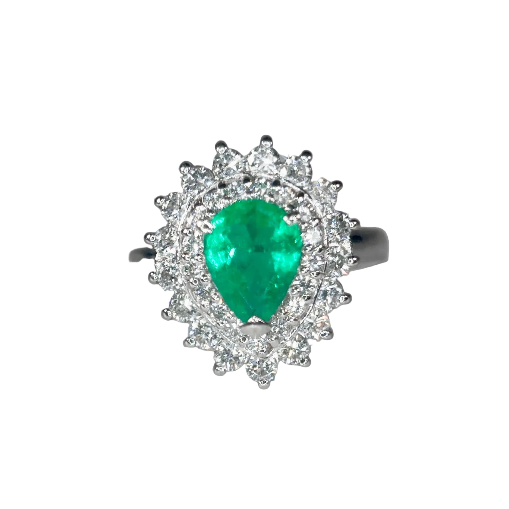 2604 Pt850 Ring E0.85ct/D0.77ct 7.6g