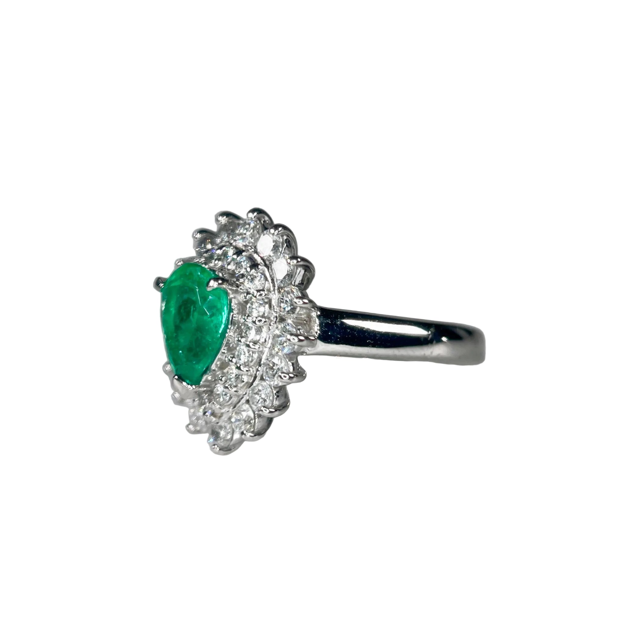 2604 Pt850 Ring E0.85ct/D0.77ct 7.6g