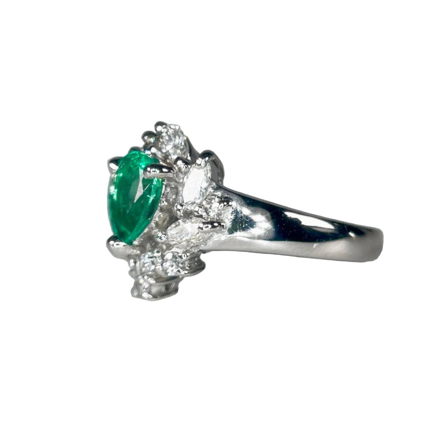 2604 Pt900 Ring E0.45ct/D0.4ct 4.9g