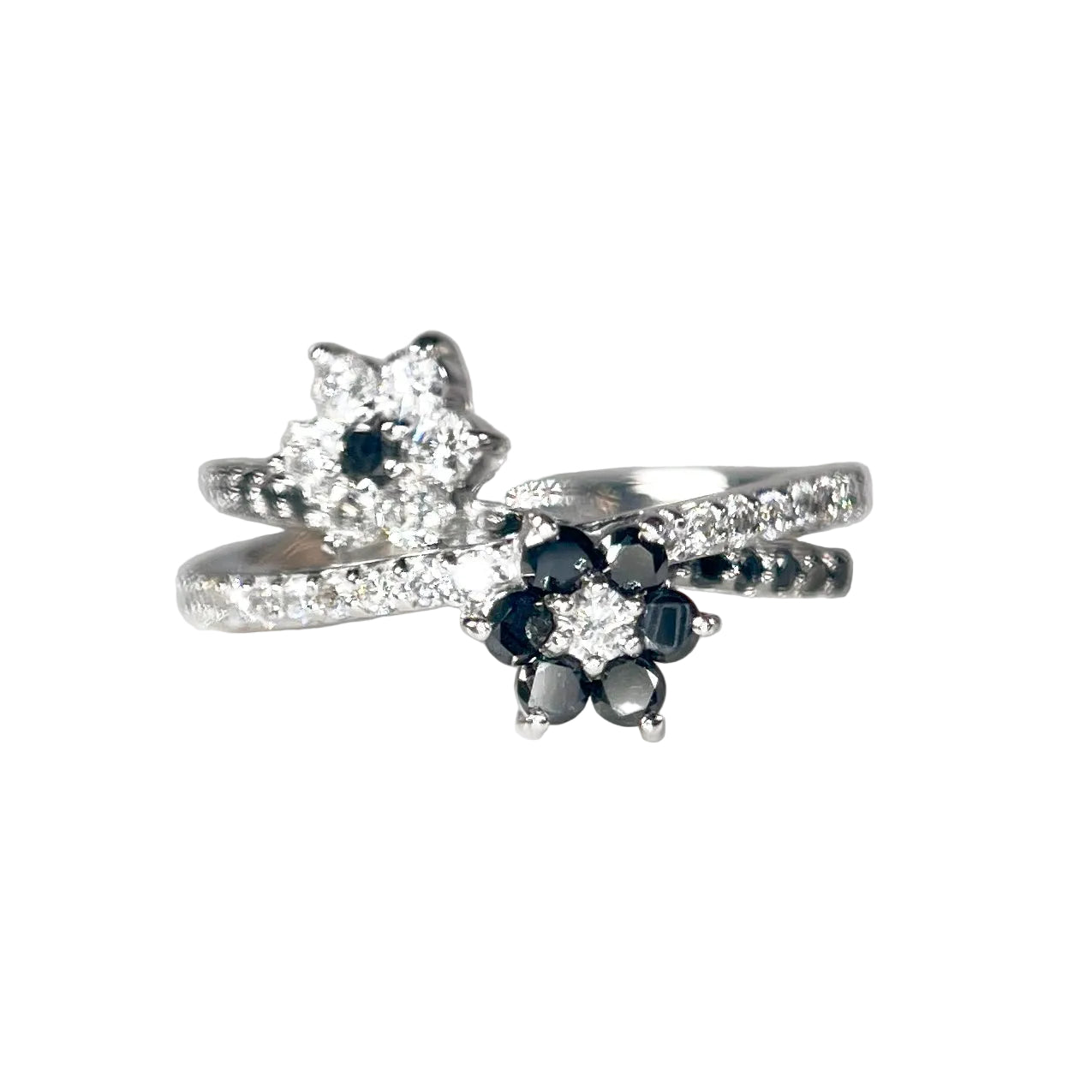 2604 K18WG Ring D0.46ct/0.39ct 5.9g