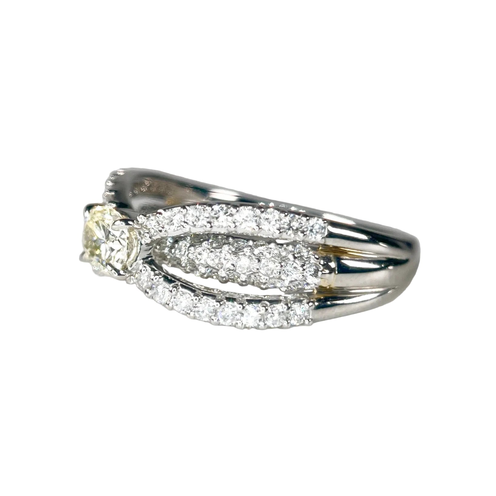 2604 Pt900 Ring D0.56ct/0.96ct 9.6g