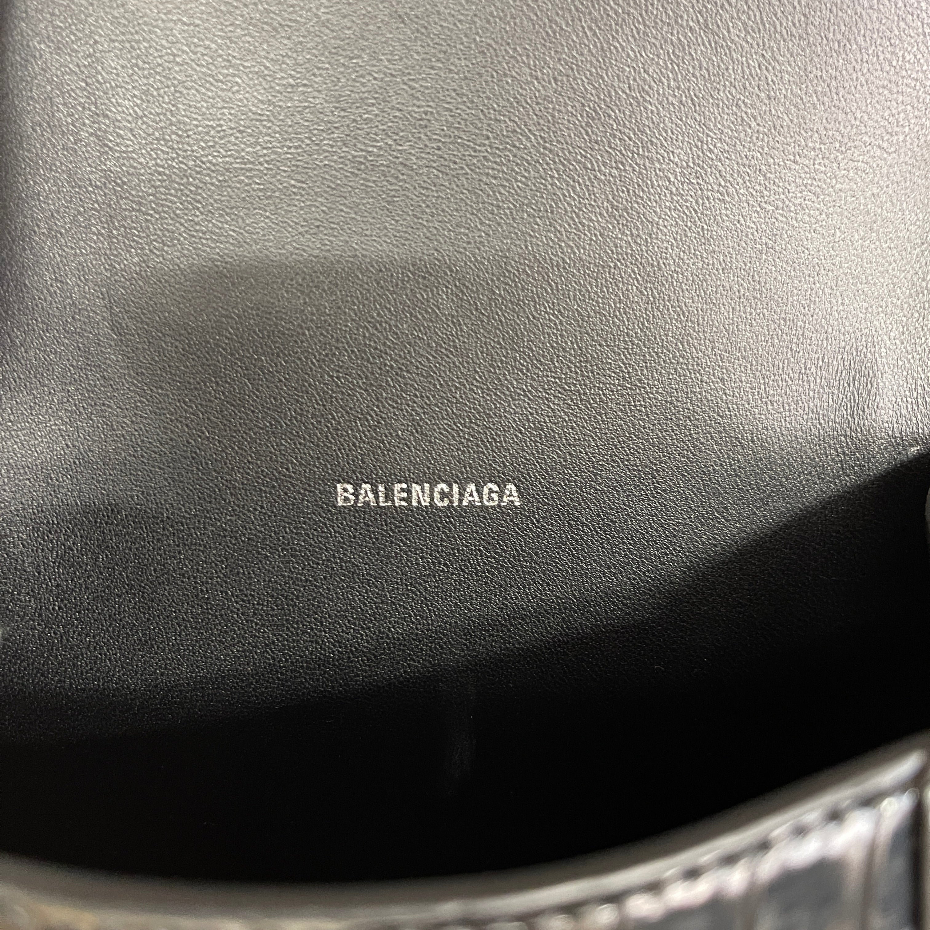 2603 secondhand BALENCIAGA Hourglass black Embossed