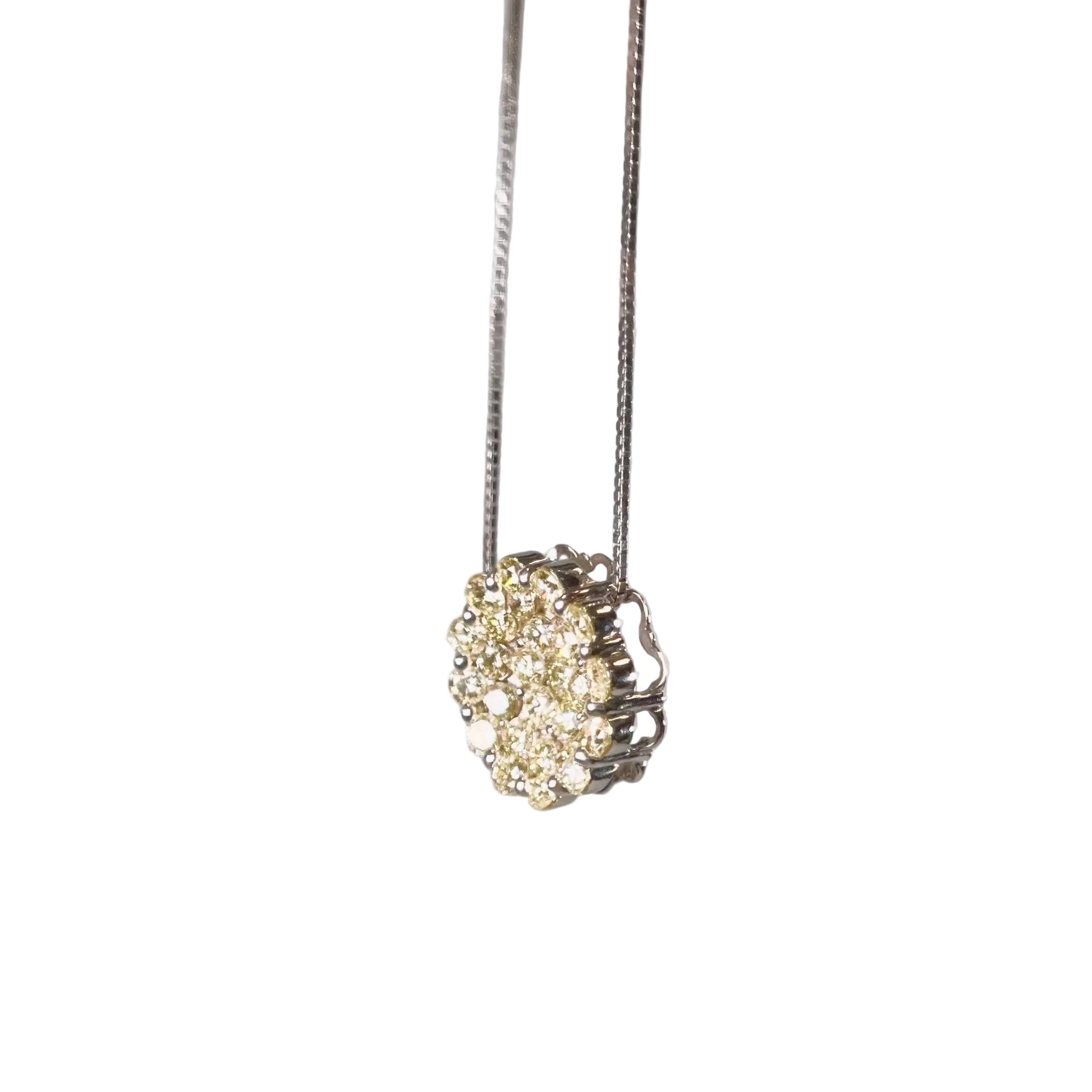 2601 K18WG necklace D3.00ct 8.2g 42cm
